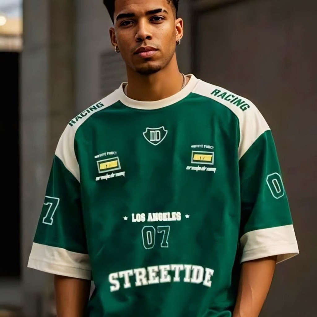 ​Men's Loose Fit Green T-Shirt (S)