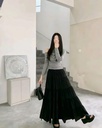 Black Tiered Maxi Skirt