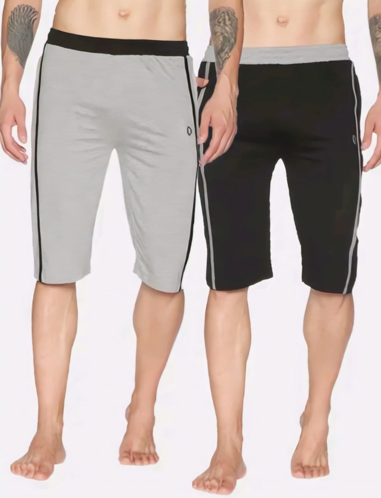 Men's Cotton 3/4 Shorts Capris (XS)