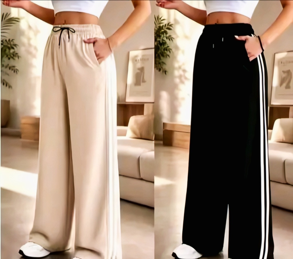 Women Wide Leg Track Pants (S)