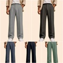 Men's Pleated Wide Leg Trousers