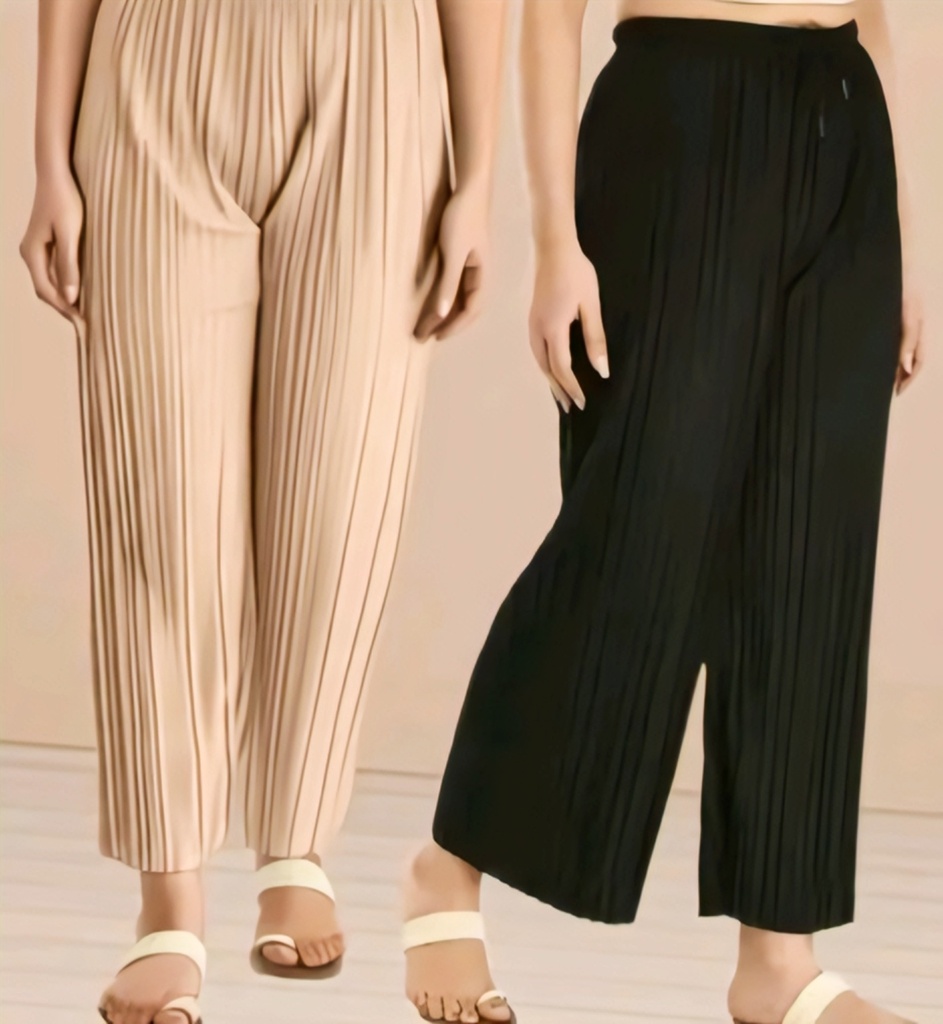 Women's Cotton Palazzo Pants Combo V (S)