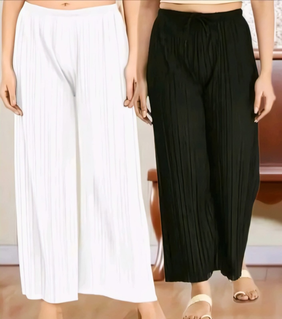 Women's Cotton Palazzo Pants Combo I (S)