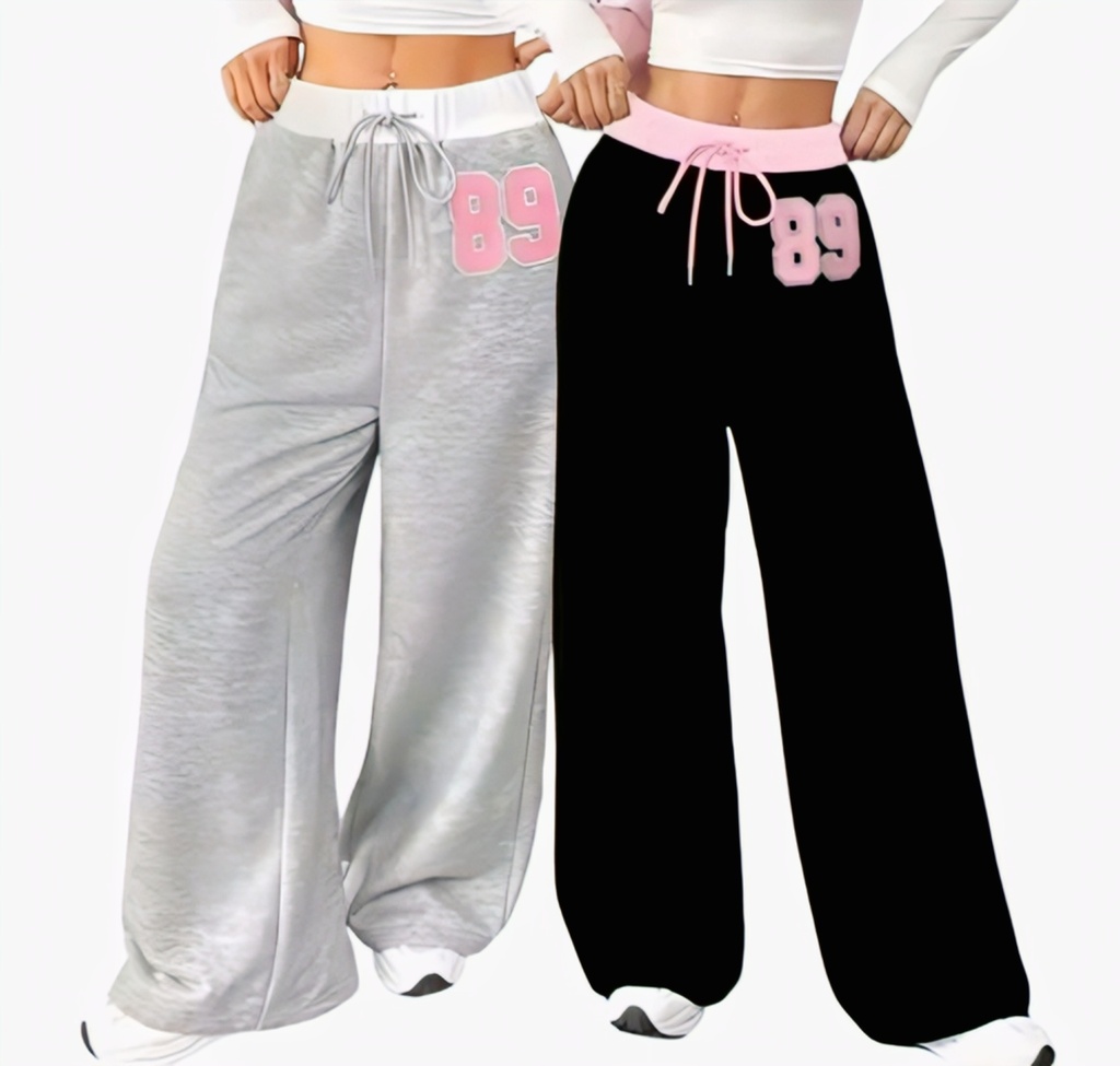 Women Wide-Leg Sweatpants Joggers (S)