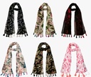 Floral Print Dupatta Chunni with Tassel