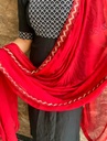 Red Cotton Dupatta For Women