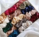 Luxury Silk Satin Scrunchies Gift Set of 12