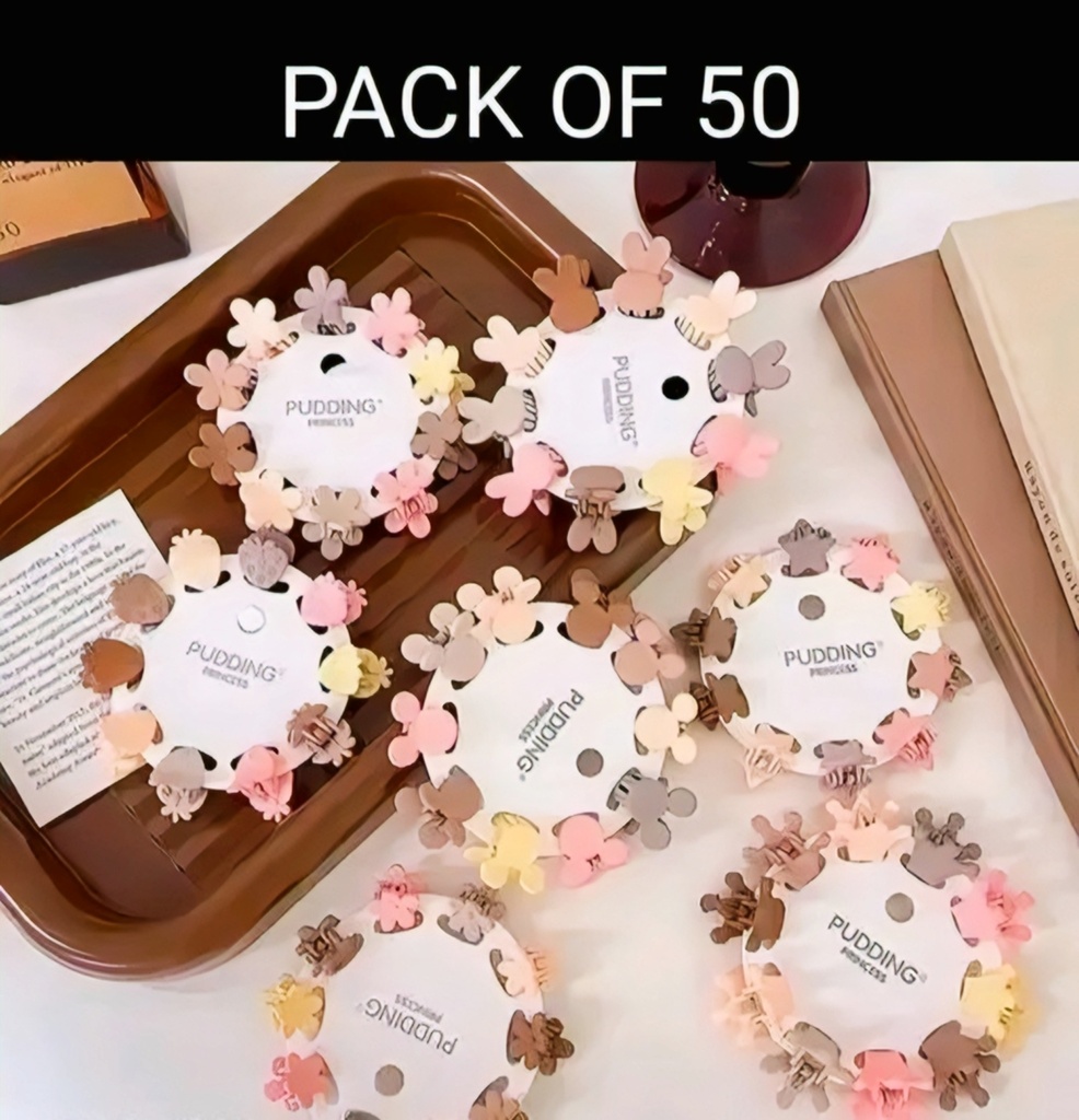 Mini Kids Hair Claw Clips 50 piece
