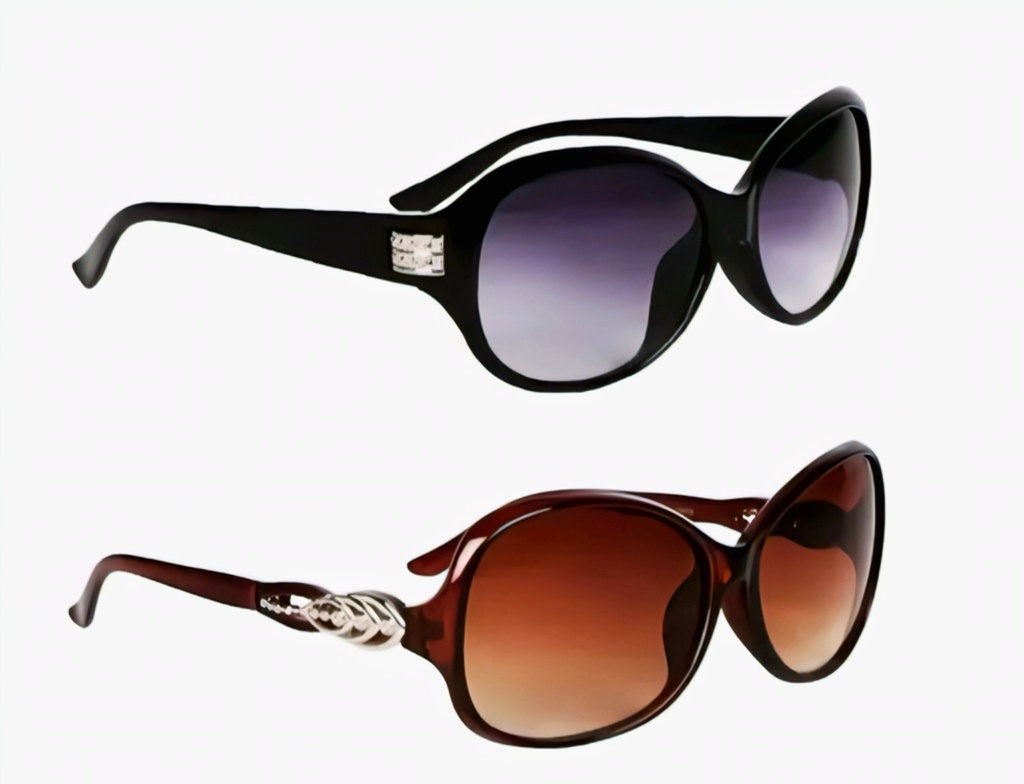 Retro Oversized Sunglasses For Women pack of 2