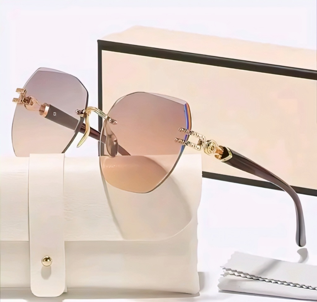 Luxury Rimless Geometric Sunglasses I