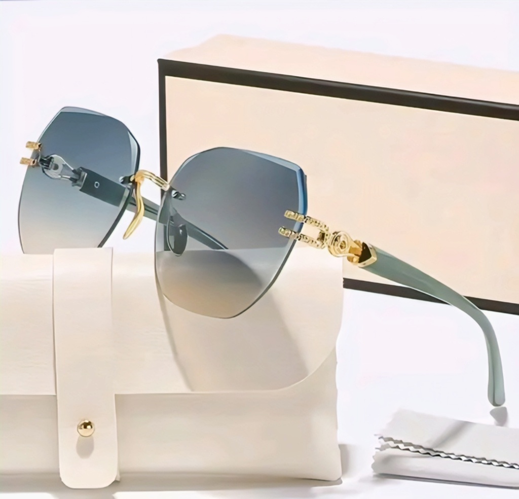 Luxury Rimless Geometric Sunglasses II