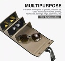 Multi-Compartment Foldable Sunglasses Organizer & Travel Case Full Box Pack Of 3