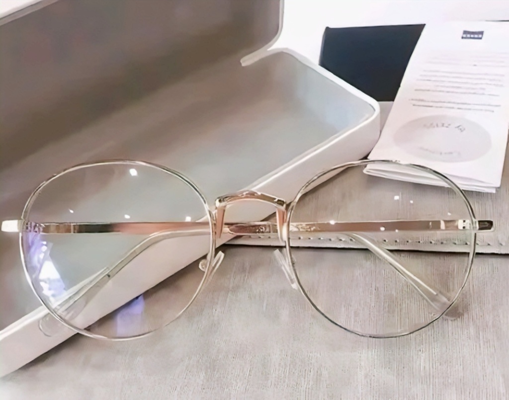 Retro Round Metal Frame Clear Glasses