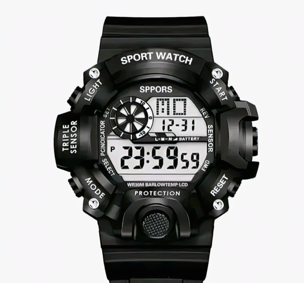 SPPORS Men's Digital Sport Watch – Waterproof Tactical Military Wristwatch I