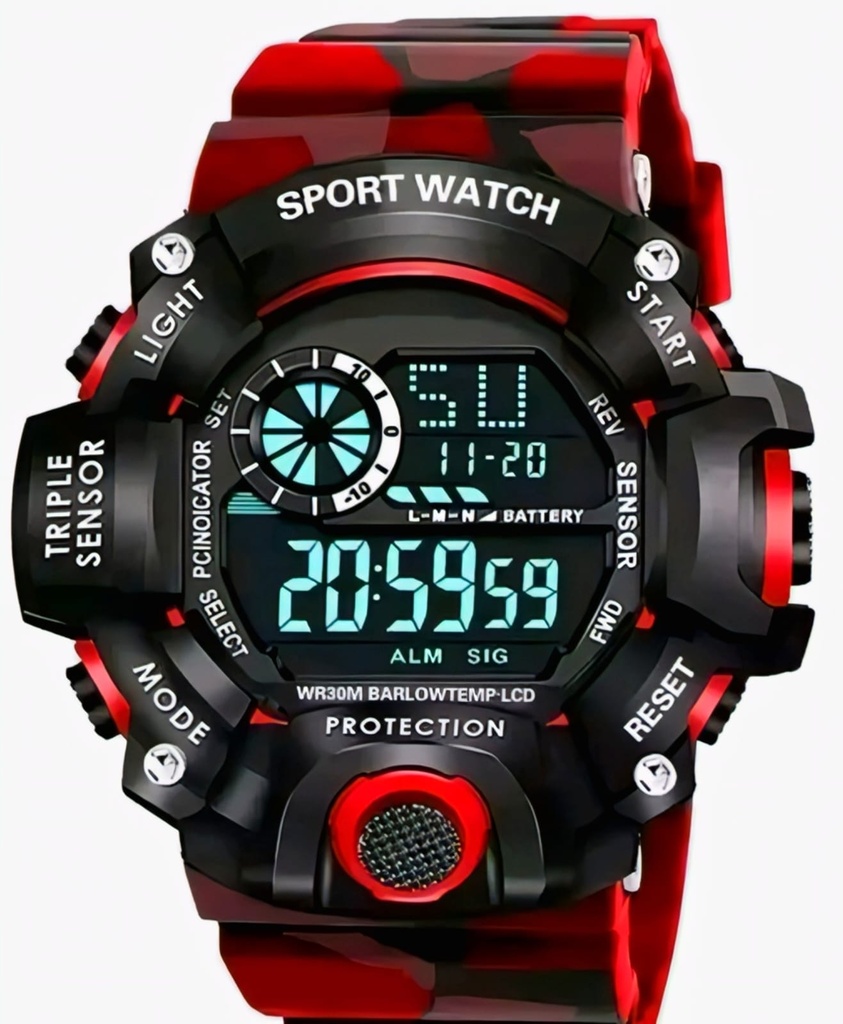 SPPORS Men's Digital Sport Watch – Waterproof Tactical Military Wristwatch IV