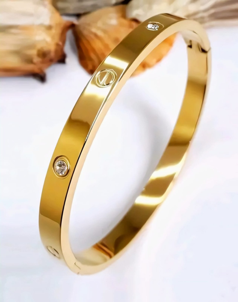 Gold Plated Kada Bangle Bracelet