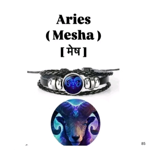 Aries Mesha Zodiac Sign Bracelet