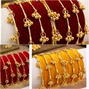 Velvet Bangles Set with Ghungroo