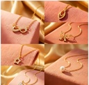 Gold Plated Locket Pendant Necklace pack of 6