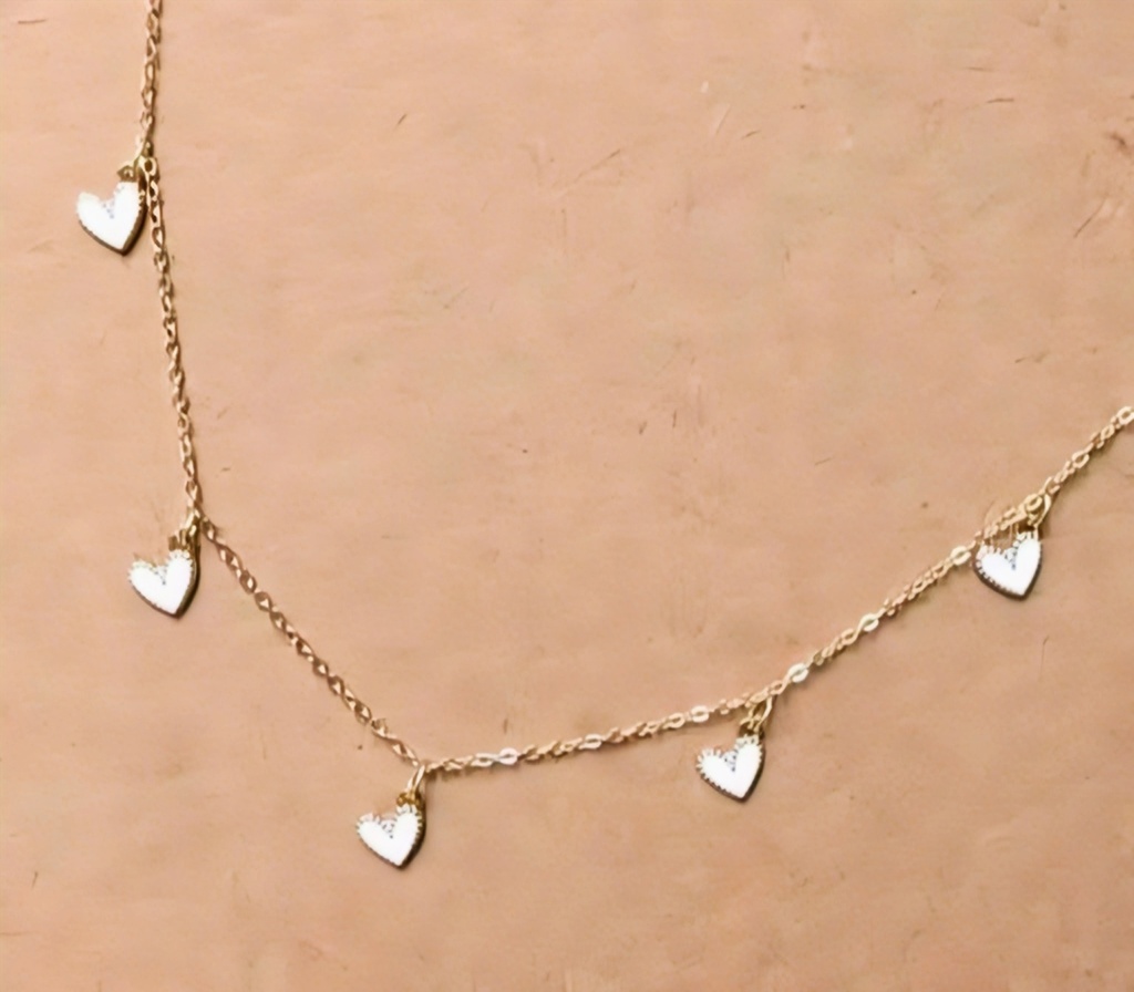 Gold Plated Heart Charm Choker