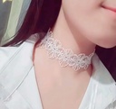 White Lace Choker Necklace Women