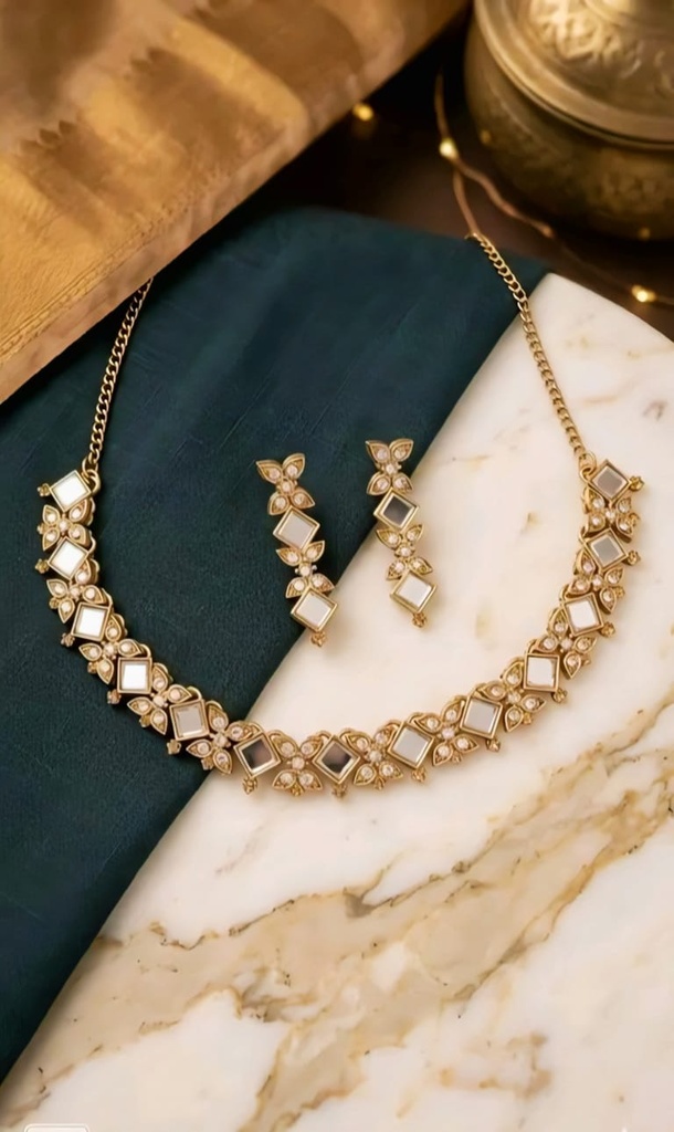 Gold Plated Choker Necklace Set