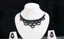 Gothic Black Crystal Choker Necklace