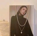 Layered Pearl Strand Pendant Necklace