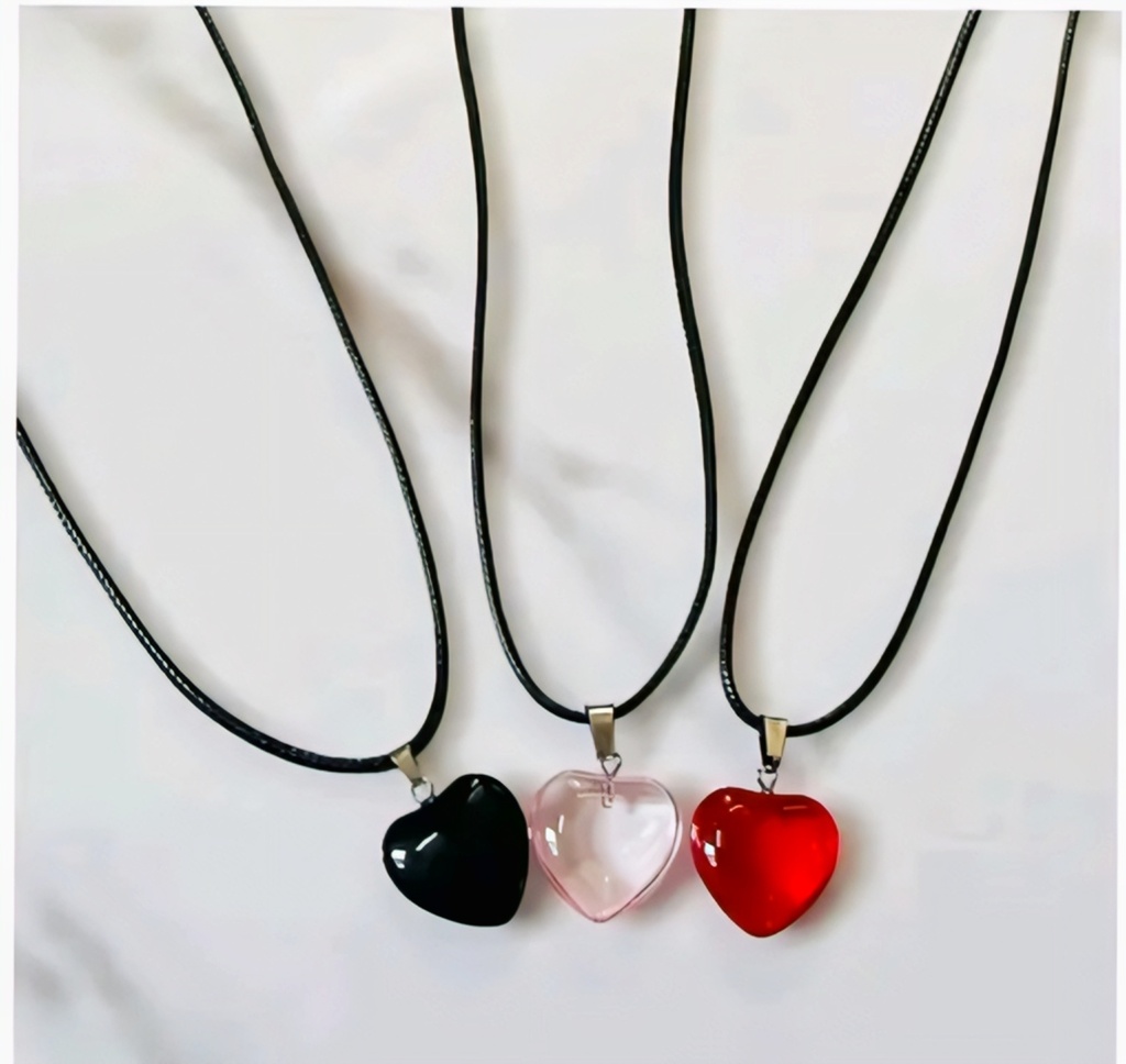 Heart Pendant Necklace Set pack of 3