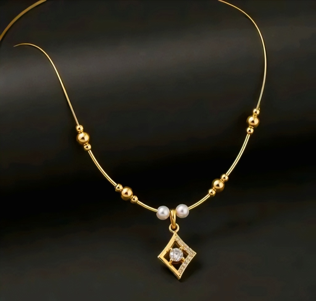Gold Mangalsutra Pendant Necklace
