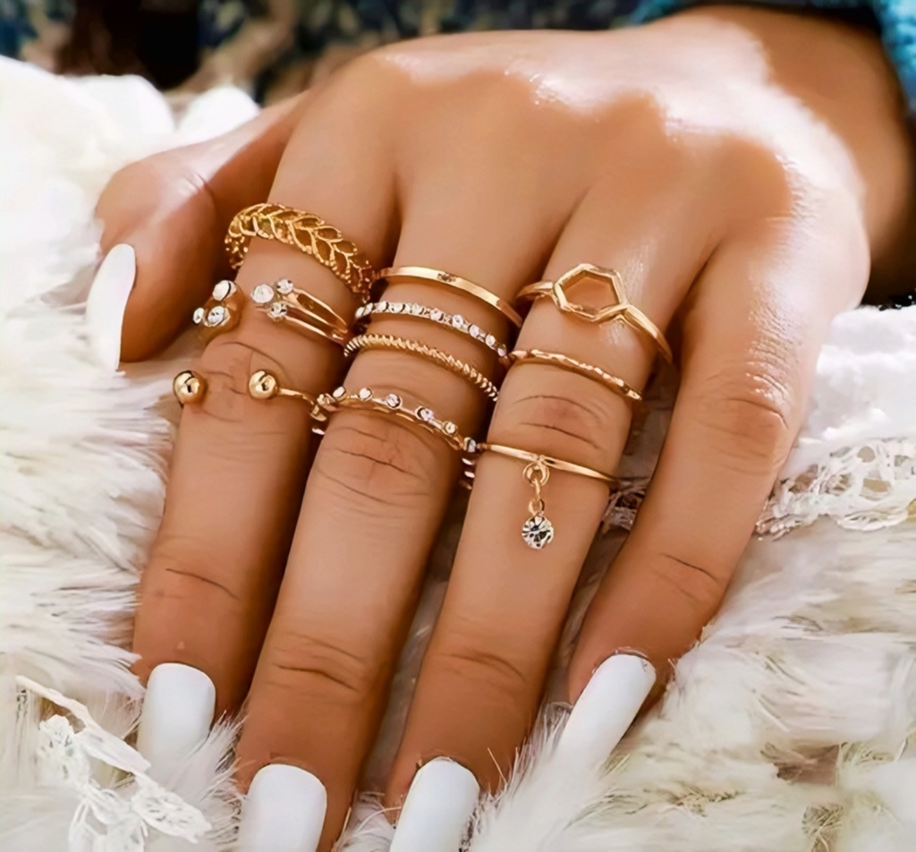 Gold Rings Set for Women