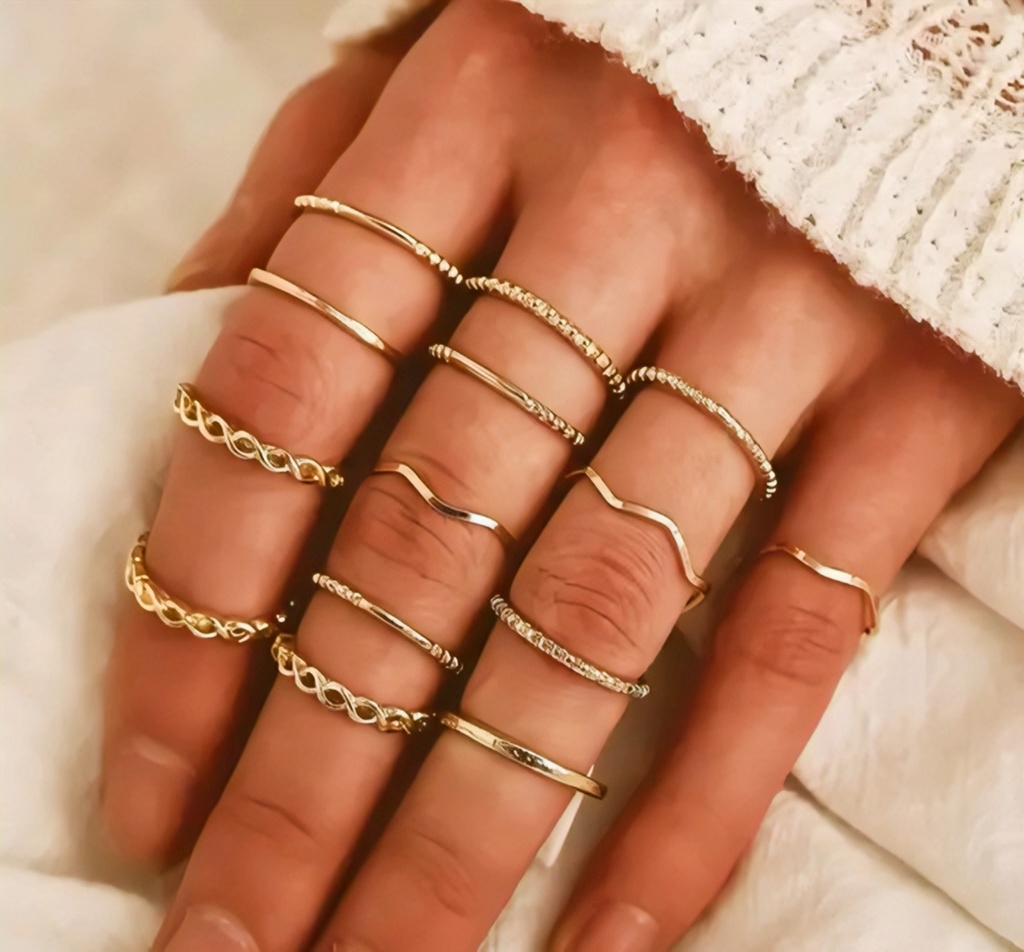Minimalist Stackable Combo Finger Rings