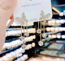 Elegant Butterfly Tassel Drop Earrings