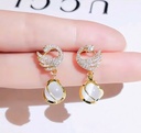 Swan Drop Earrings Jewelry