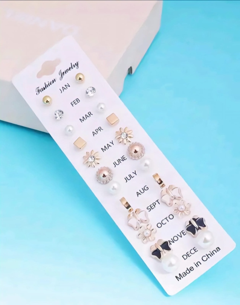 12 Pairs of Earrings Set
