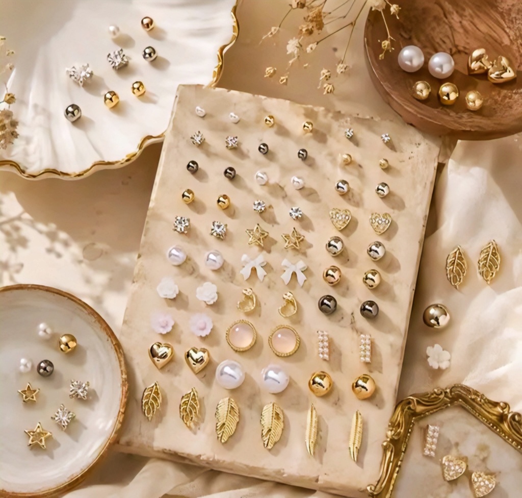 Elegant Multi-Pair Stud & Drop Earring Set