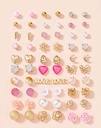 Elegant Multi-Pair Stud Earring Set – Hearts, Butterflies & Floral Designs