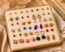 Elegant Multi-Pair Stud and Drop Earring Gift Set