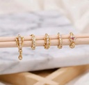 Gold Plated Nose Rings Hoop 5 piece