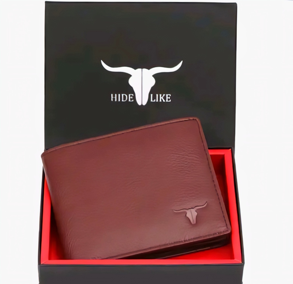 Hide Like Men's Premium Leather Bifold Wallet with Gift Box II
