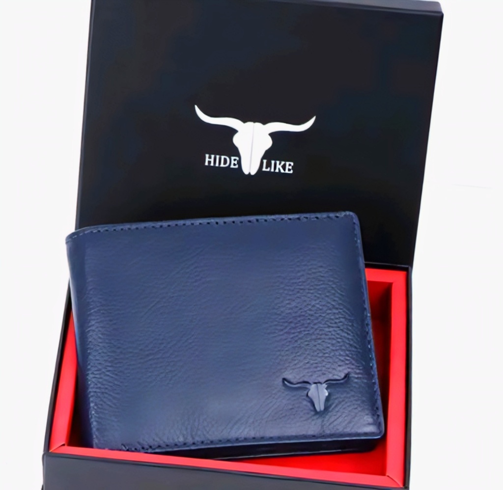 Hide Like Men's Premium Leather Bifold Wallet with Gift Box IV