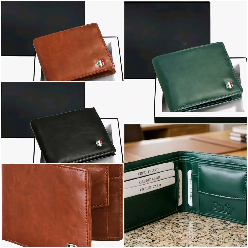 Premium Leather Men's Bifold Wallet (Brown)
