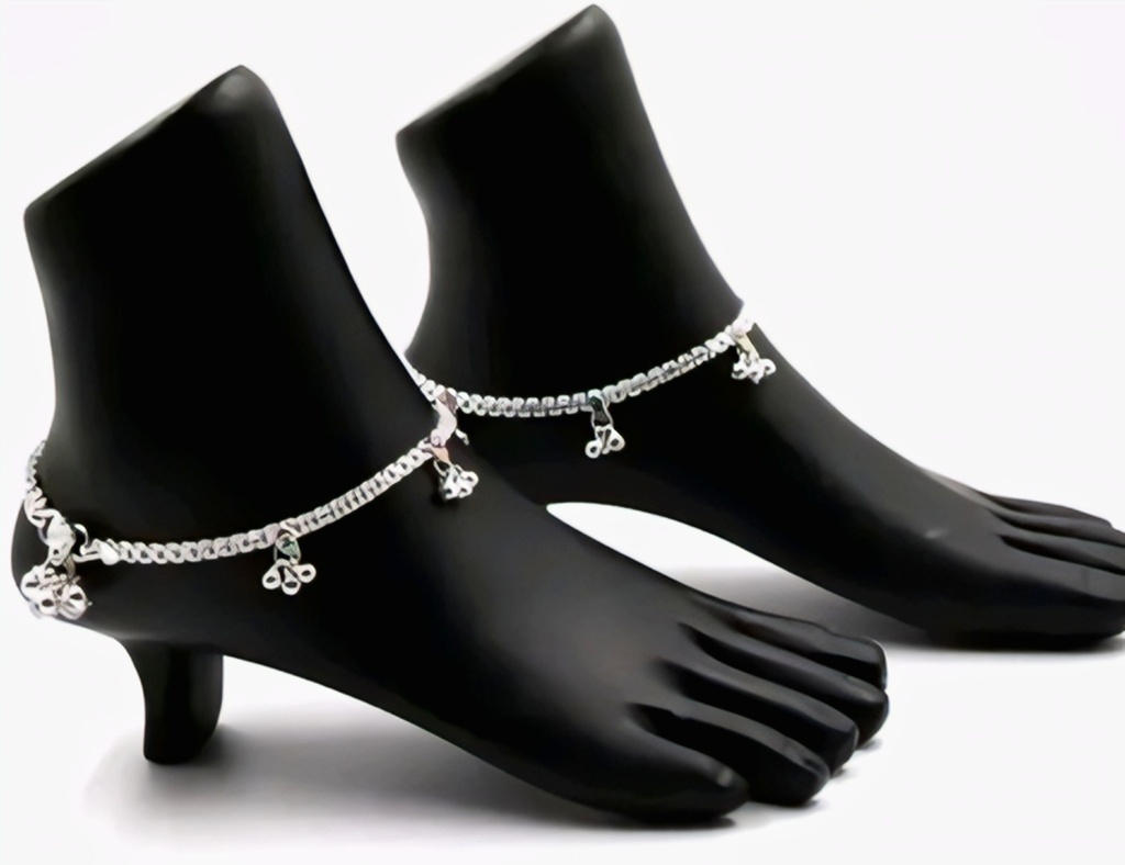 Traditional Silver Anklet For Women
