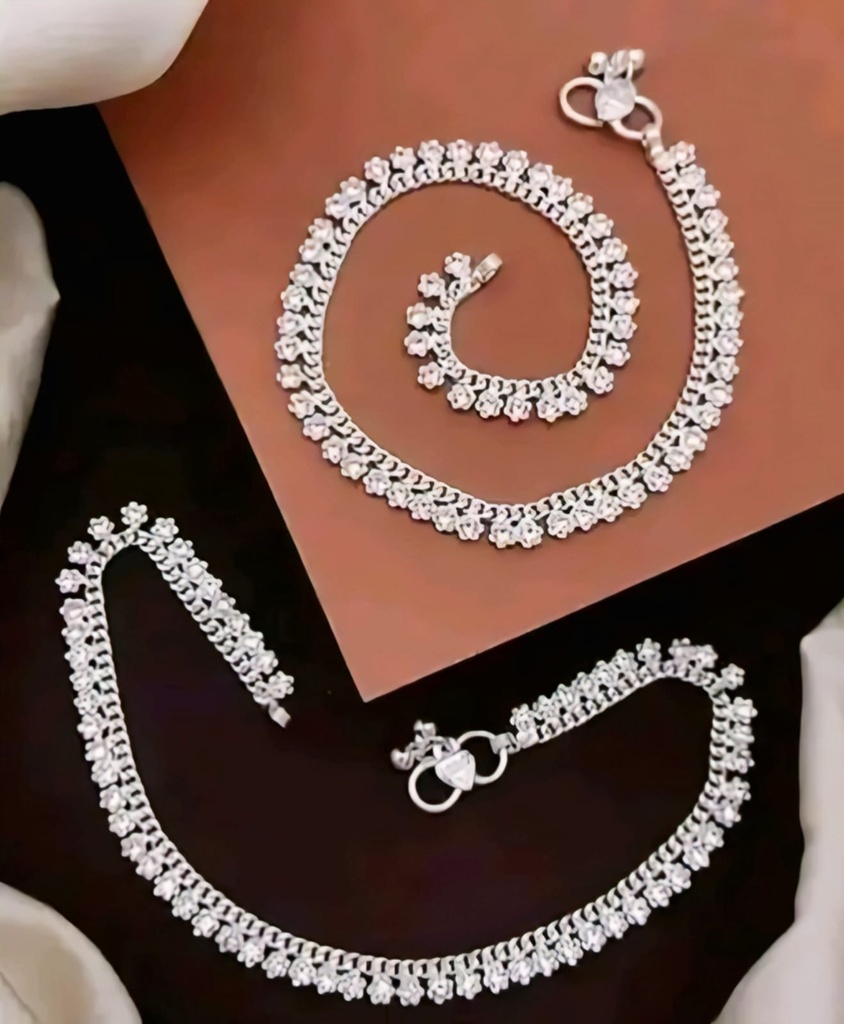 Silver Payal Anklet For Women