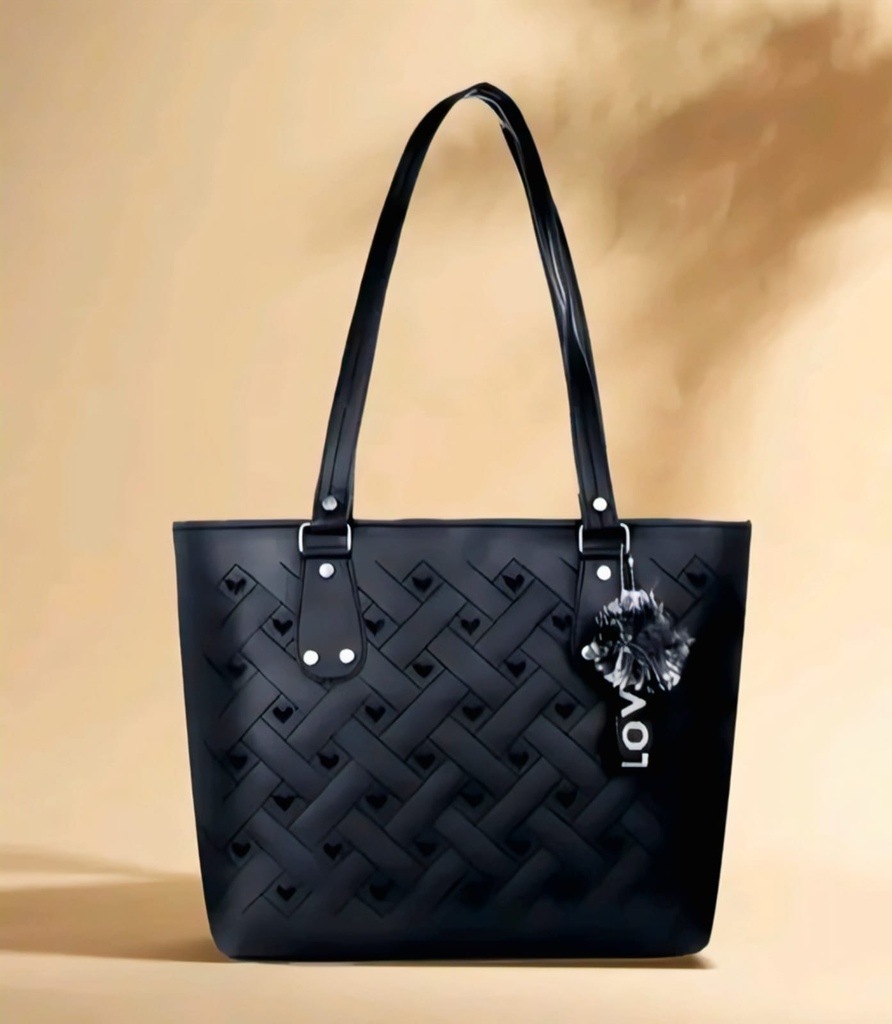 Chic Women’s Tote Handbag and Purse with Stylish Logo Charm III