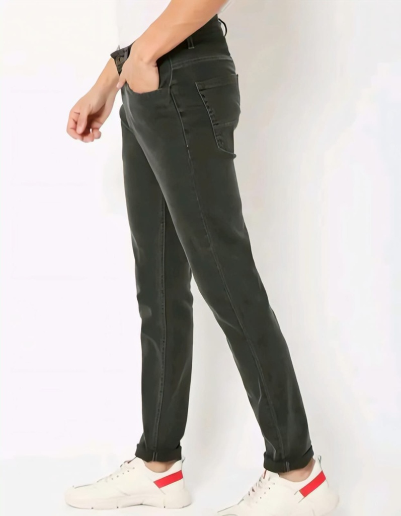 Men's Slim Fit Dark Grey Denim Jeans