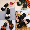 Women's Leopard Print Bow Platform Slippers