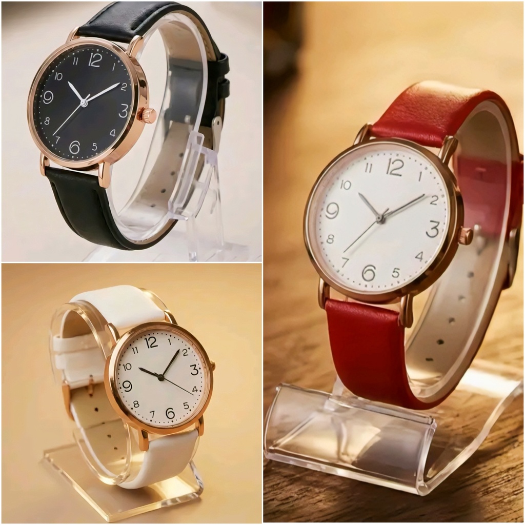 Elegant Women Wrist Watch Analog (White)