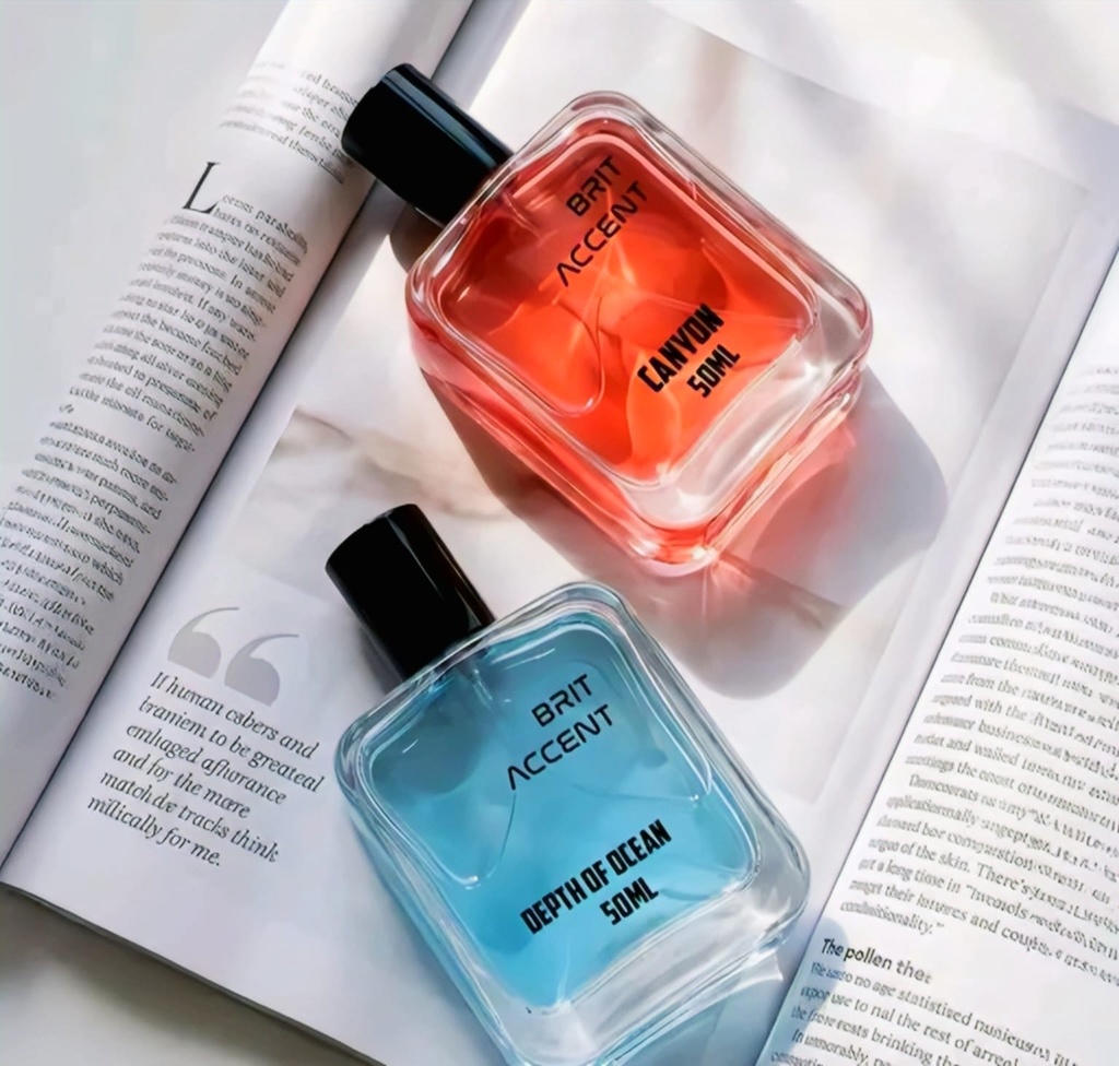 Brit Accent Premium Men's Perfume Combo (Canyon & Depth of Ocean) set of 2 bottle 100ml each