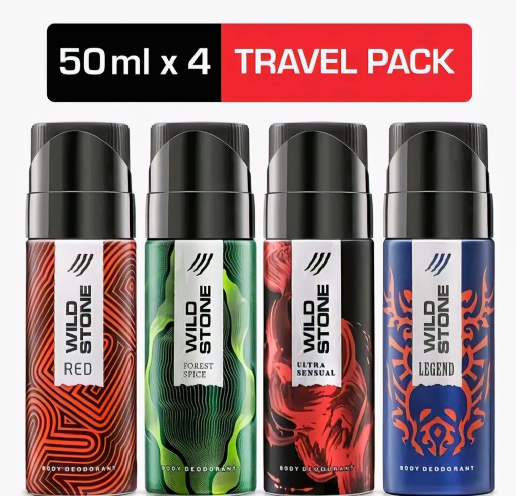 Wild Stone Men's Perfume Travel Pack (50ml x 4)